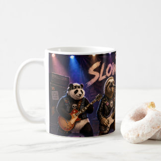 Café La Taza de la Banda de Rock de Animales Divertidos