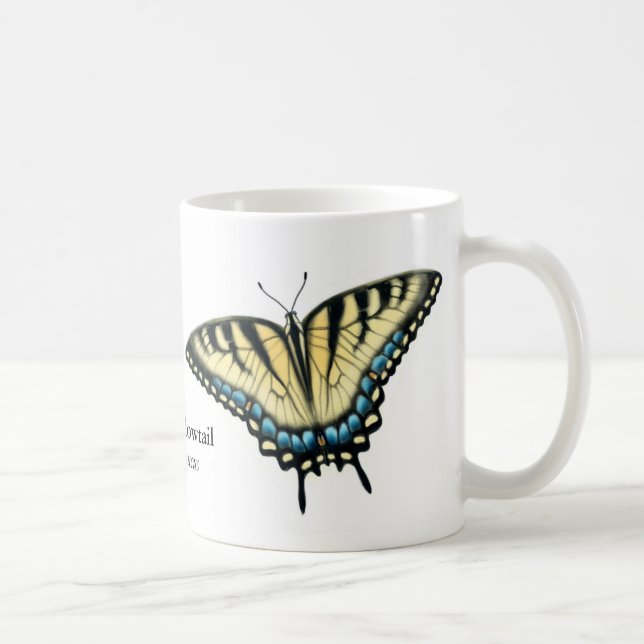Café La taza de la mariposa de Swallowtail del tigre (Derecha)