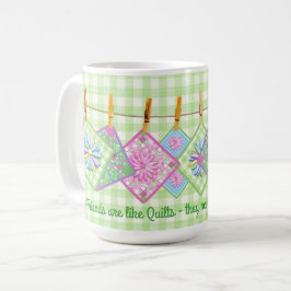 Café La taza de Quilter - cita - cuadrados del