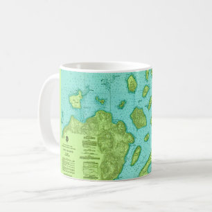 Café La taza del mapa de las Islas Apóstol