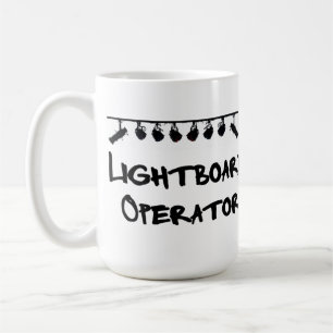 Café La taza del operador de Lightboard