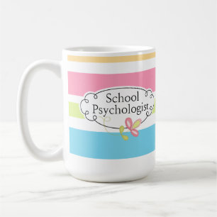 Café La taza del psicólogo rayado de la escuela