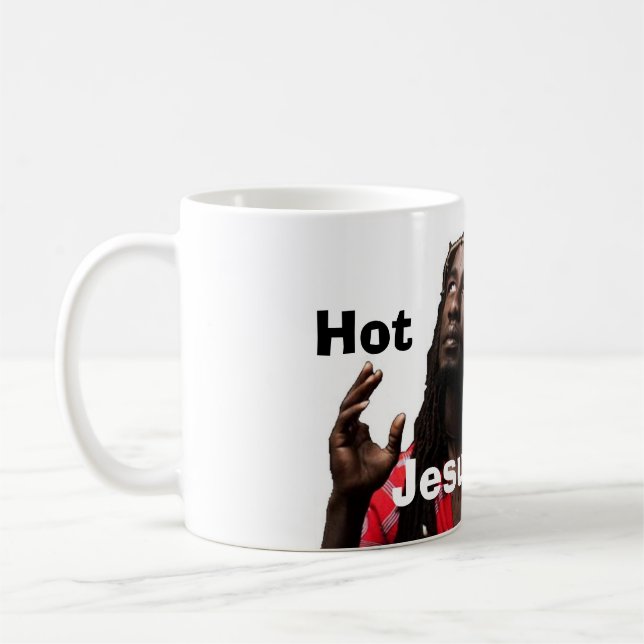Café La taza negra caliente de Jesús (Izquierda)