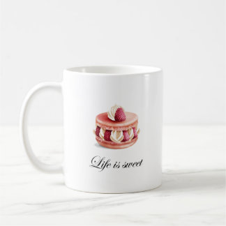 Café La vida es taza dulce de Macaron