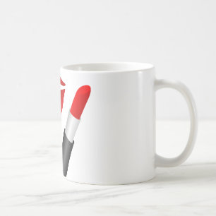 Café Labios rojos M.U.A. taza blanca clásica de 11
