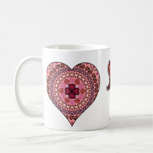Café Las capas de la taza del corazón