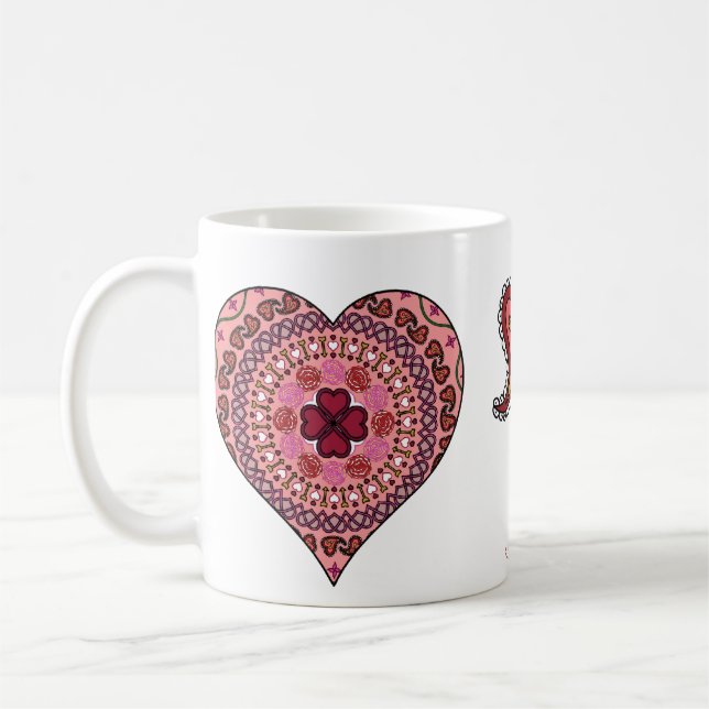 Café Las capas de la taza del corazón (Izquierda)