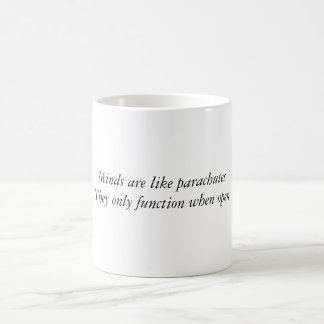 Café Las mentes son como la taza de los paracaídas