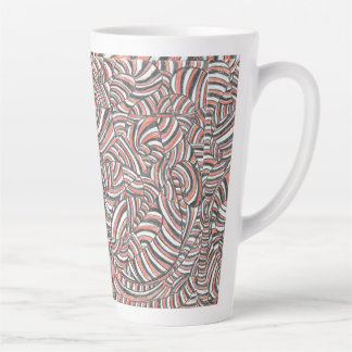 Café Latte Darya | Taza de arte abstracto dibujado a mano