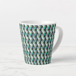 Café Latte Diseño de patrón digital abstracto 1221 - Taza de