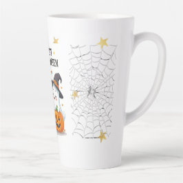 Café Latte Diseño de taza de bruja y fantasma de Halloween li