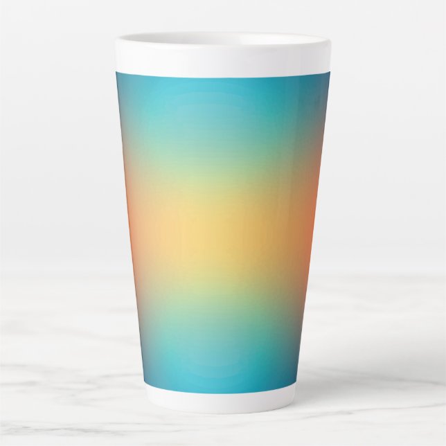 Café Latte gradiente de forma libre en taza (Anverso)