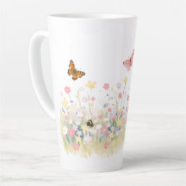 Café Latte Gran taza de prado de verano