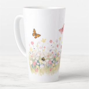 Café Latte Gran taza de prado de verano