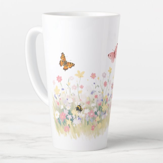 Café Latte Gran taza de prado de verano (Ángulo izquierdo)