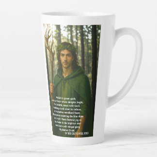 Café Latte Hermosa taza Druida con poema de Xoe Celticwell