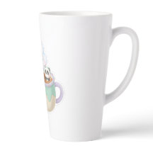 Ilustración de adorable panda Kawaii en taza de té