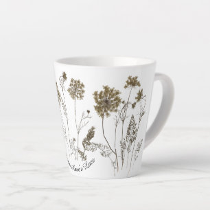 Café Latte La encaje de la Reina Ana en una pequeña taza de l
