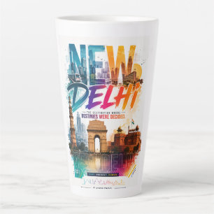 Café Latte La Taza Pequeña de Nueva Delhi