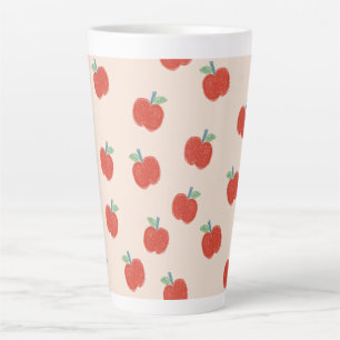 Café Latte Litro de manzanas rojas taza