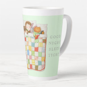 Café Latte Manta ACOGEDORA Taza alta de Cocoa - Verde