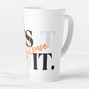 Café Latte Minimalista Solo Hazlo Silencio Cotización Taza de
