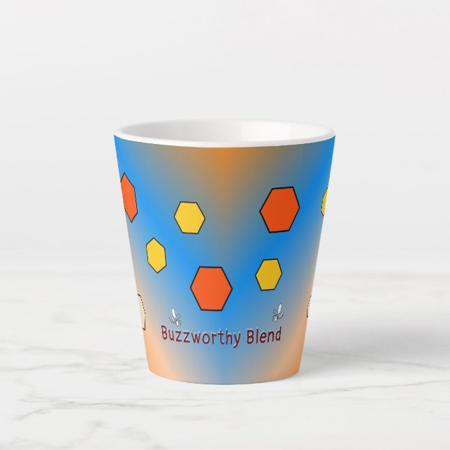 Café Latte Personalizable Buzzworthy mezcla la taza de beekee (Anverso)