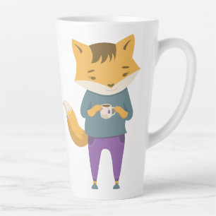 Café Latte Pezón lindo con taza de té