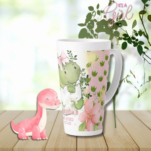 Café Latte Regalo de Taza Personalizada con Huella de Dinosau