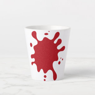 Café Latte Taza Blanca Personalizada con Diseño de Salpicadur