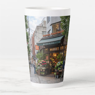 Café Latte Taza Calle de la Floristería - Compañía del Mercad