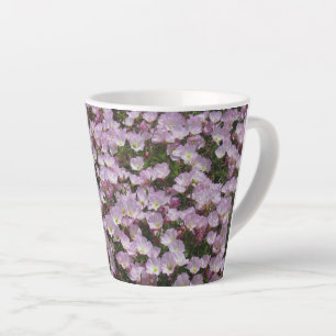 Café Latte Taza - Campo de flores rosadas