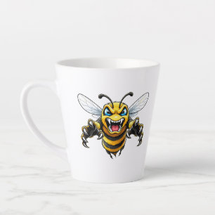 Café Latte Taza con Cara de Avispa Feroz - Ilustración de Ins