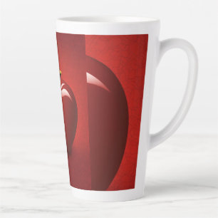 Café Latte Taza con logotipo de manzana roja   Icono de manza