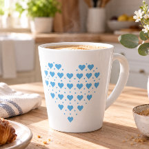 Taza Corazón Azul de Corazones