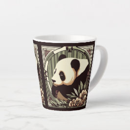 Café Latte Taza de 12oz del oso panda Art Deco