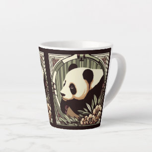 Café Latte Taza de 12oz del oso panda Art Deco
