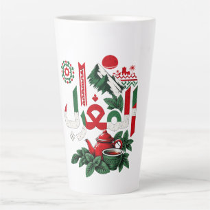 Café Latte Taza de arte de Marruecos Taza de té de menta marr
