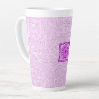 CAFÉ LATTE TAZA DE ARTE DECORATIVA MORADA