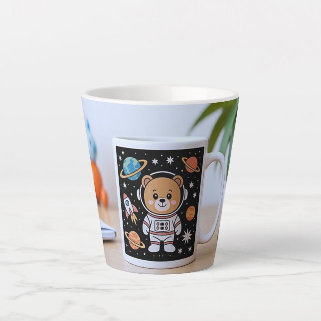 Café Latte Taza de astronauta Teddy (Anverso)