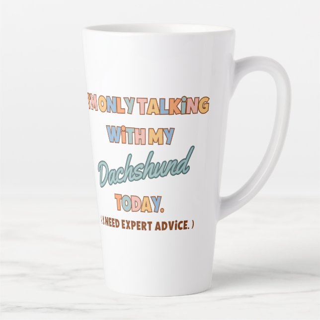 Café Latte Taza de bebida Dachshund o taza (Derecha)