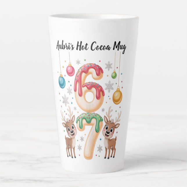 Café Latte Taza de cacao caliente personalizable – Meme dulce (Anverso)
