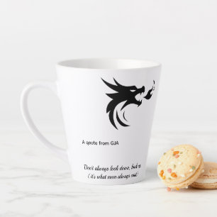 Café Latte Taza de cerámica blanca motivacional de GJA Design