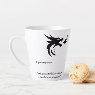 Café Latte Taza de cerámica blanca motivacional de GJA Design