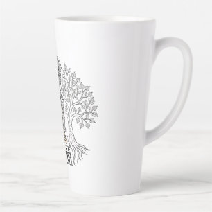 Café Latte Taza de cerámica para meditación Dhamma de Gautam