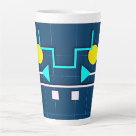 Café Latte Taza de circuito geométrico