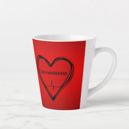 Café Latte Taza de Concientización sobre CHD
