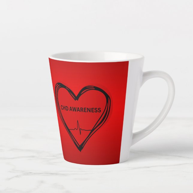 Café Latte Taza de Concientización sobre CHD (Derecha)
