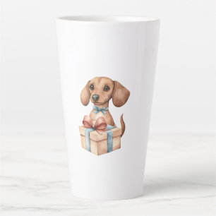 Café Latte Taza de cumpleaños de Dachshund adorable un poquit