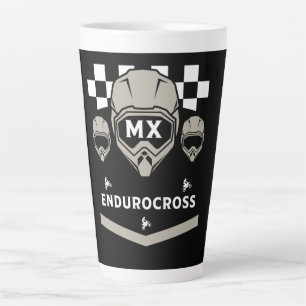 Café Latte Taza de deportes de piloto de motocross enduro de 